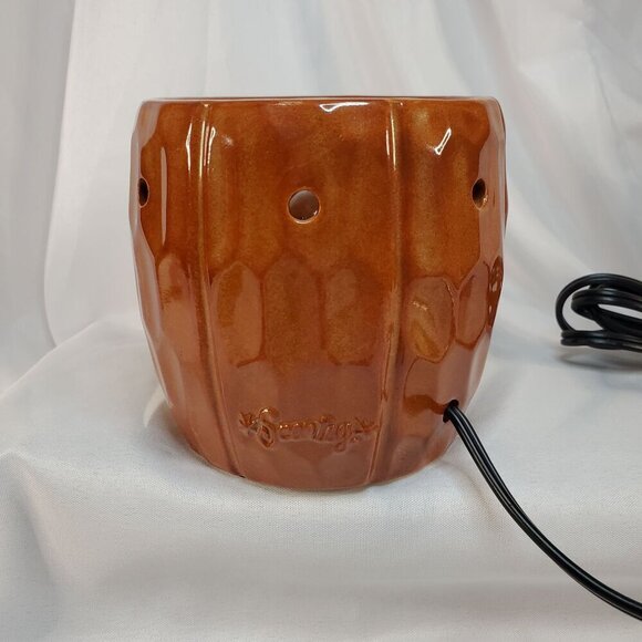 Scentsy Pumpkin Electric Wax Warmer Ceramic Autumn Fall Home Decor Retired - Picture 9 of 13